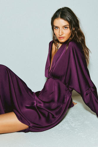 Robe longue - mauve