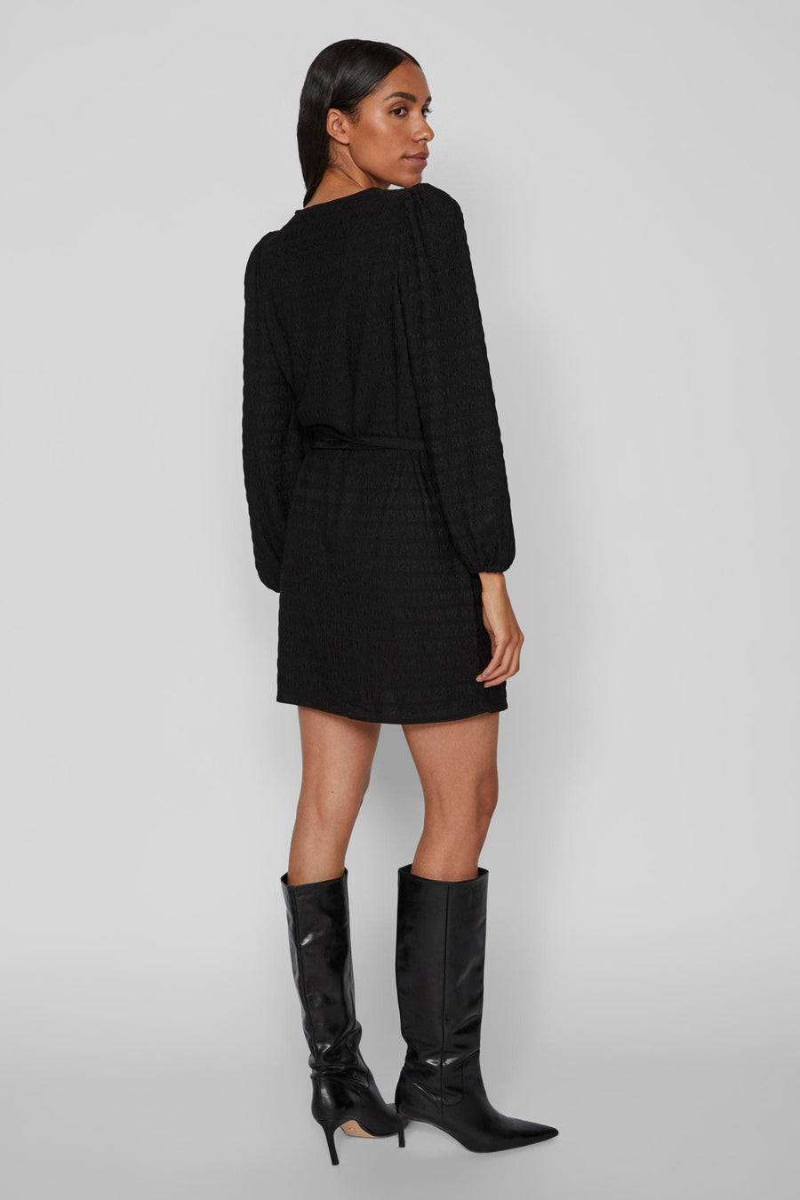 Robe &agrave; manches longues - noir