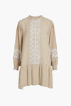 VIGARA HIGH NECK L/S LACE SHORT DRESS