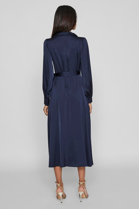 VIENNA RAVENNA L/S ANKLE WRAP DRESS-NOOS