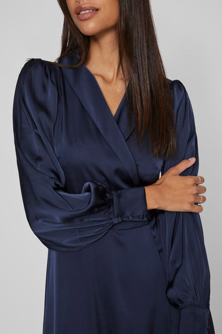 VIENNA RAVENNA L/S ANKLE WRAP DRESS-NOOS