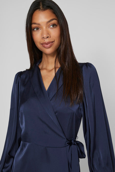 VIENNA RAVENNA L/S ANKLE WRAP DRESS-NOOS