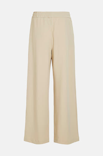 Pantalon beige de VILA® avec jambes larges et taille élastique.