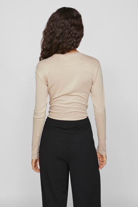 VIALEXIA O-NECK L/S TOP - NOOS