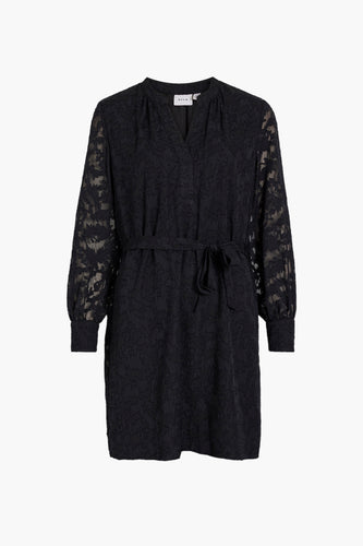 VIFLEMA V-NECK L/S SHORT DRESS - NOOS