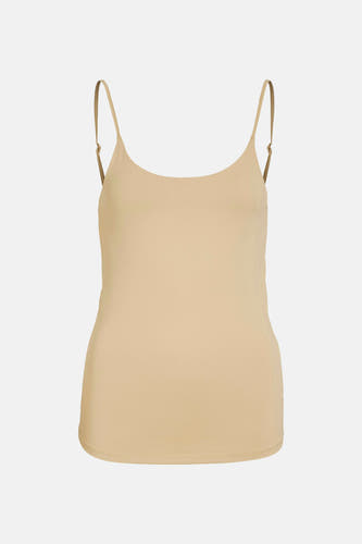 Sous-vêtement beige de VILA, avec des bretelles fines et un design simple.