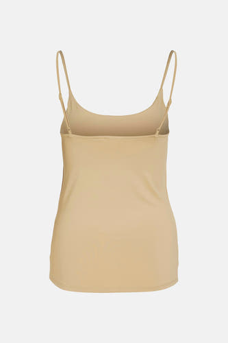 Sous-vêtement beige de VILA avec des fines bretelles et un dos lisse.