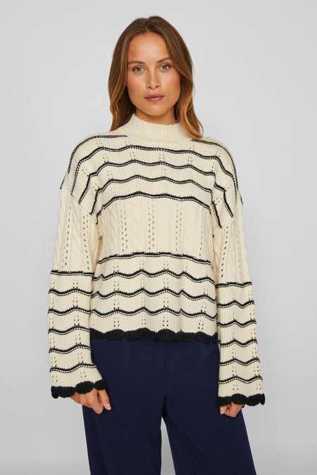 Pull à col roulé - beige