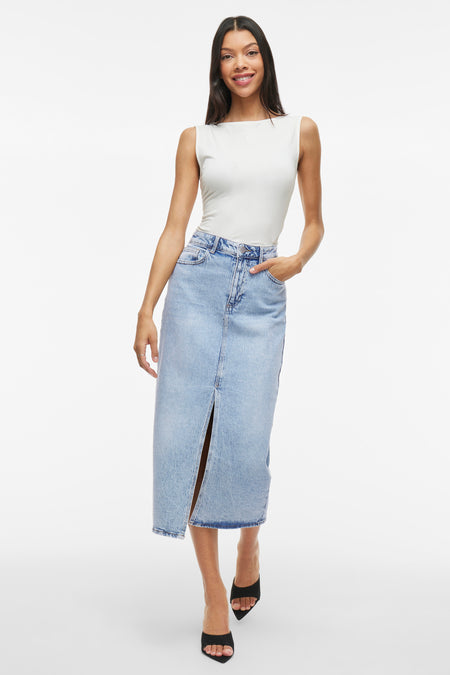 VIJAF HW MIDI DENIM SKIRT-NOOS