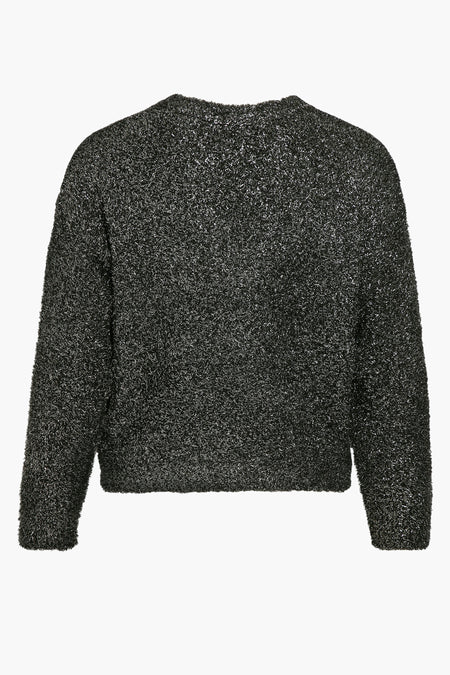 VICASO REV  V-NECK L/S GLITTER KNIT TOP