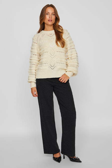 VITAMO O-NECK L/S KNIT TOP