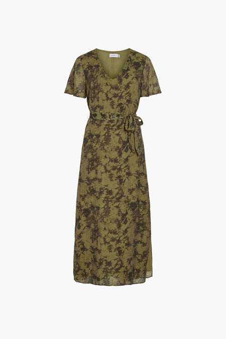 VILYRIA ERO V-NECK S/S ANKLE DRESS/C29