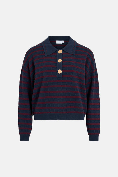 Pull col V - Navy Blazer