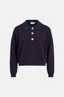 Pull col V - Navy Blazer