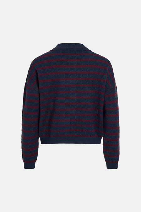Pull col V - Navy Blazer