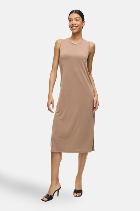 VIMODALA O-NECK S/L DRESS - NOOS