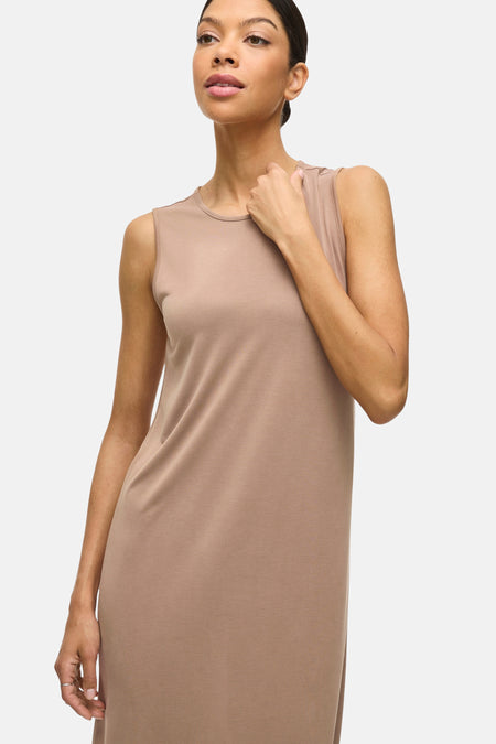 VIMODALA O-NECK S/L DRESS - NOOS