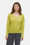 VINOVY L/S V-NECK REV KNIT TOP - NOOS