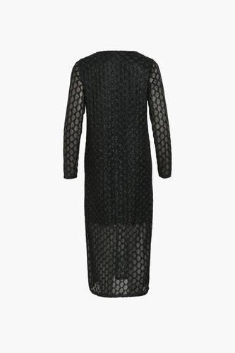 VIZALMA V-NECK L/S MIDI DRESS/R