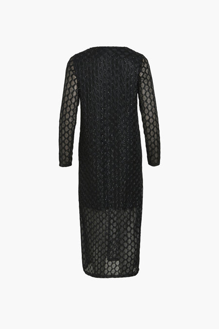 VIZALMA V-NECK L/S MIDI DRESS/R