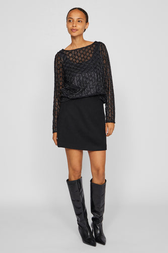 VIZALMA BOATNECK L/S SHORT TOP/R