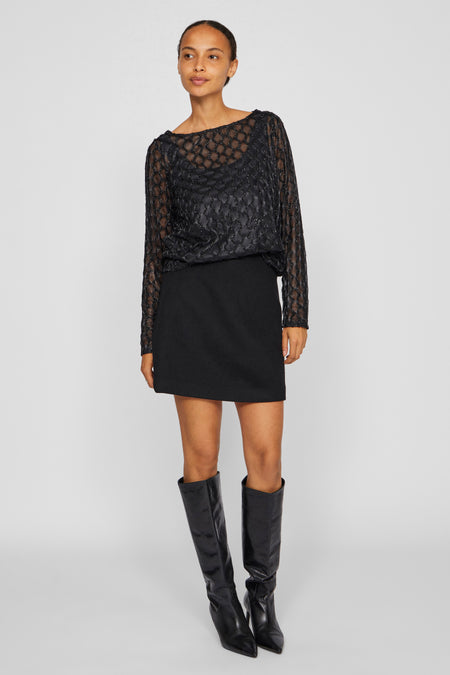 VIZALMA BOATNECK L/S SHORT TOP/R