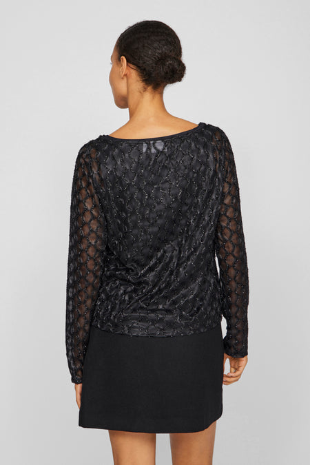 VIZALMA BOATNECK L/S SHORT TOP/R