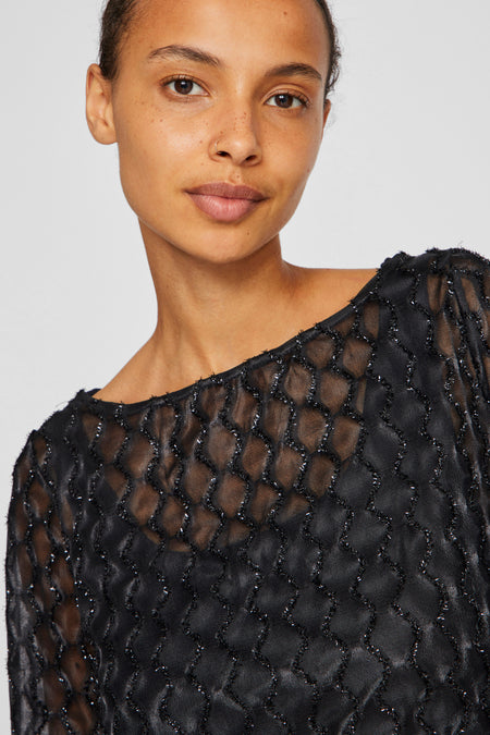 VIZALMA BOATNECK L/S SHORT TOP/R
