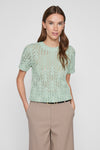 VICOTTI S/S O-NECK KNIT TOP - NOOS