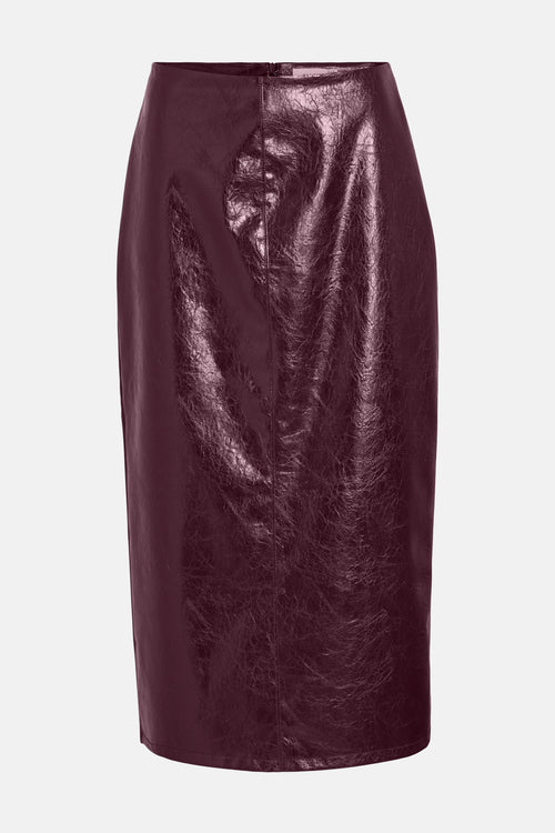 VIYARA HW MIDI COATED SKIRT/LC/1