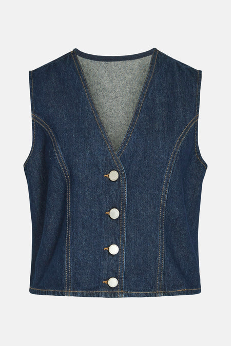 VICREEK S/L DENIM VEST DBD