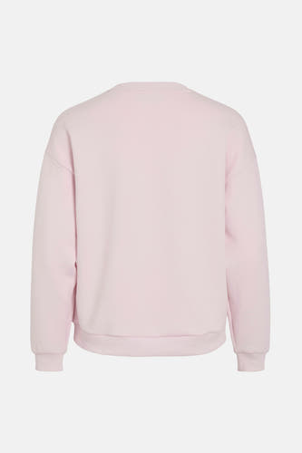 Gilet rose avec col rond de VILA®, vu par derrière.