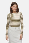 VIAMELIE O-NECK L/S TOP/PB