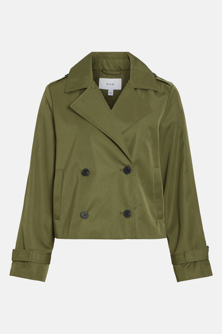 VIADDISON L/S SHORT TRENCHCOAT