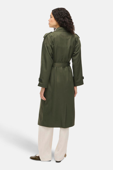 VIADDISON L/S  LONG TRENCHCOAT - NOOS