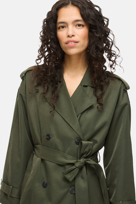 VIADDISON L/S  LONG TRENCHCOAT - NOOS