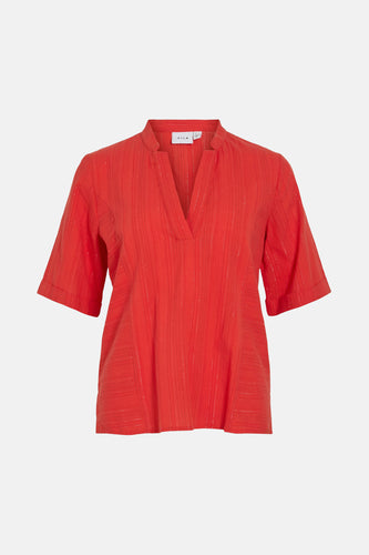 VISUSANNA V-NECK 2/4 TOP/R