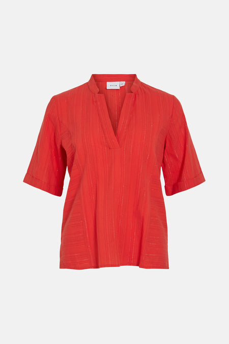 VISUSANNA V-NECK 2/4 TOP/R