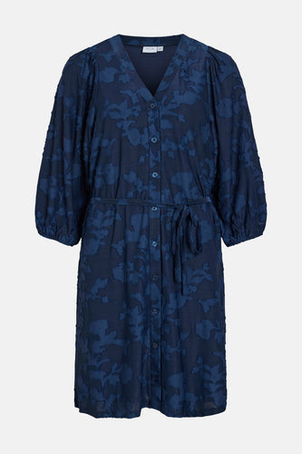 VIHARMONIA V-NECK 3/4 SHIRT DRESS