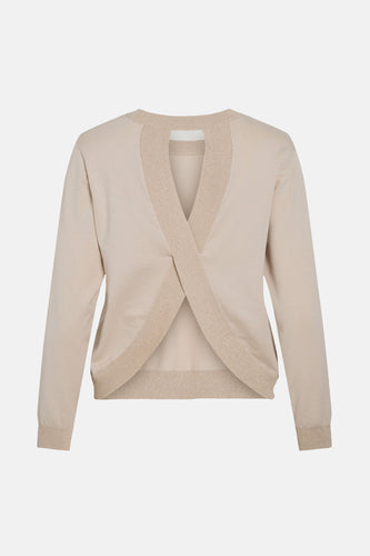 VIFLOE L/S DETAIL GLITTER KNIT TOP/R