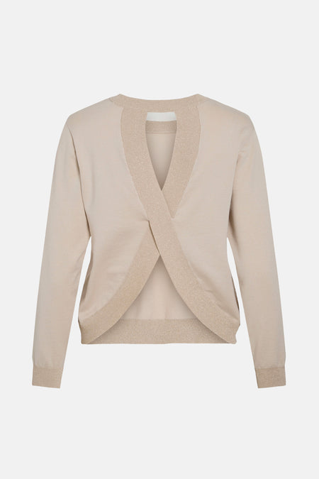 VIFLOE L/S DETAIL GLITTER KNIT TOP/R