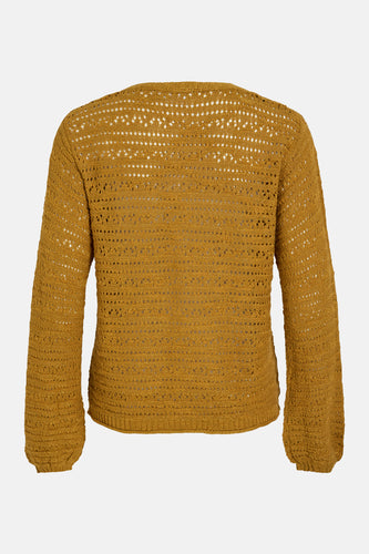 Pull à col en V - brun - VILA®