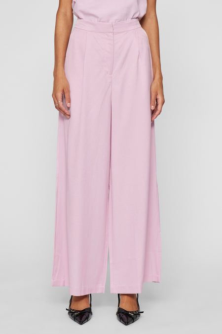 VIGRY HW PLEATED WIDE FIT PANTS/BFS