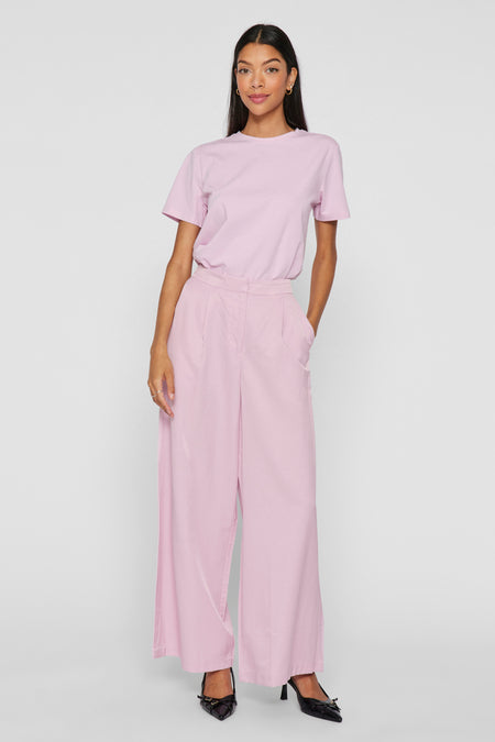 VIGRY HW PLEATED WIDE FIT PANTS/BFS