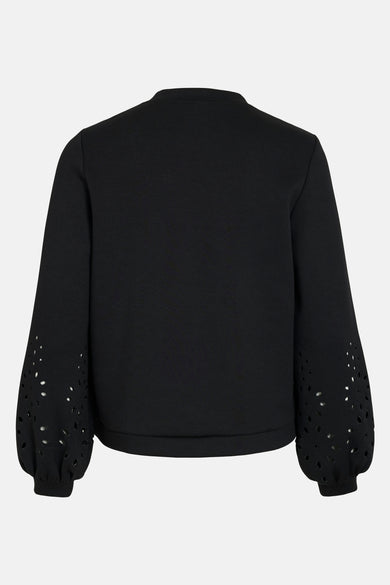 VISIFFEN EMB O-NECK L/S TOP/R