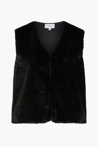 Veste noire de VILA avec une texture douce.
