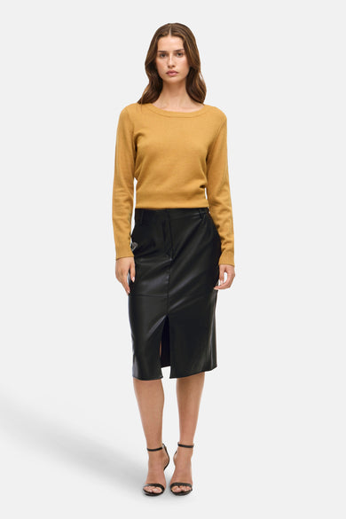 VIDAGMAR HW MIDI COATED SKIRT - NOOS