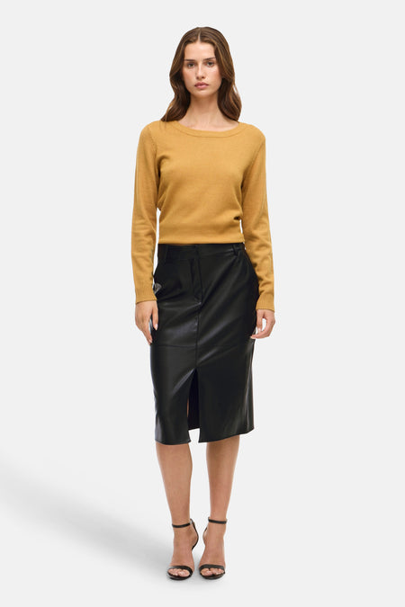 VIDAGMAR HW MIDI COATED SKIRT - NOOS