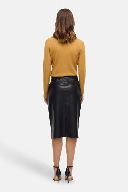 VIDAGMAR HW MIDI COATED SKIRT - NOOS