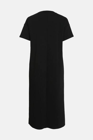VISIFFI O-NECK S/S MIDI DRESS/PB